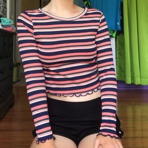 striped crop top